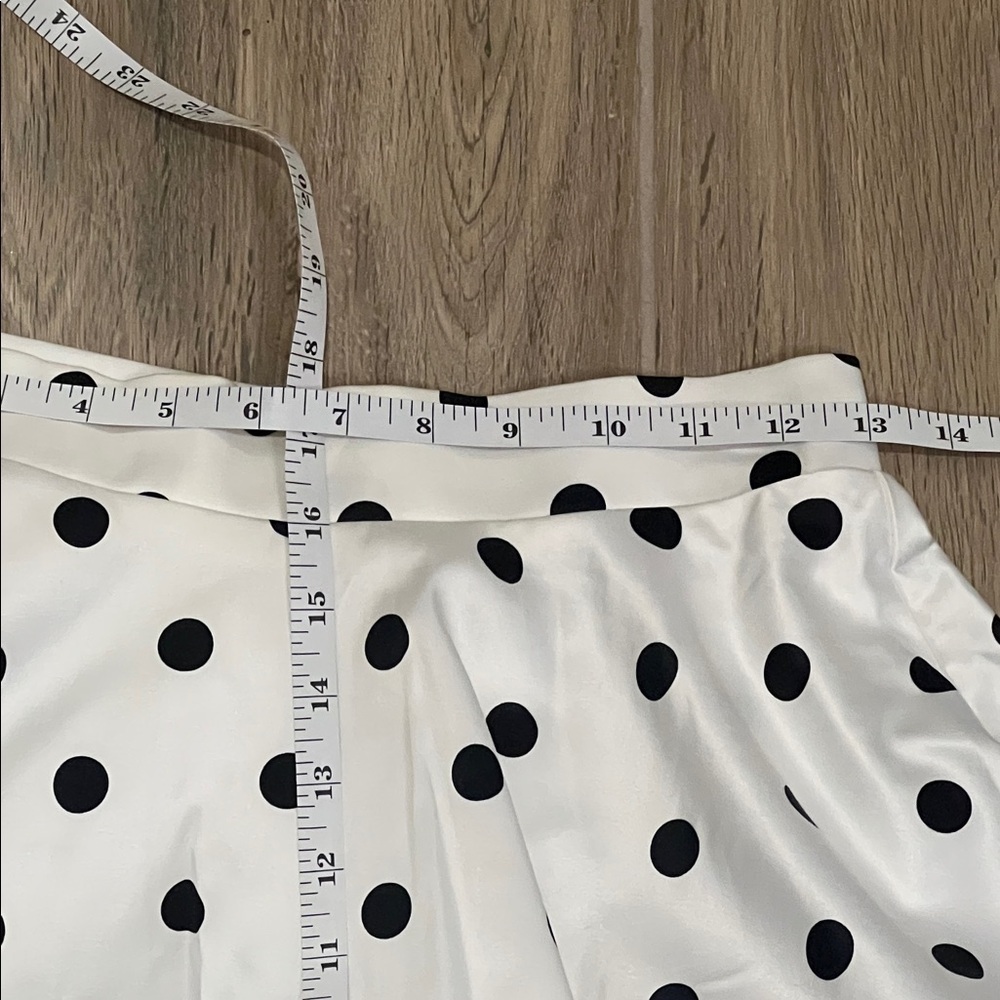 Formal Dress Black Sequin Top White Polka Dot Skater Skirt Hoco Two Piece Party - Picture 11 of 16